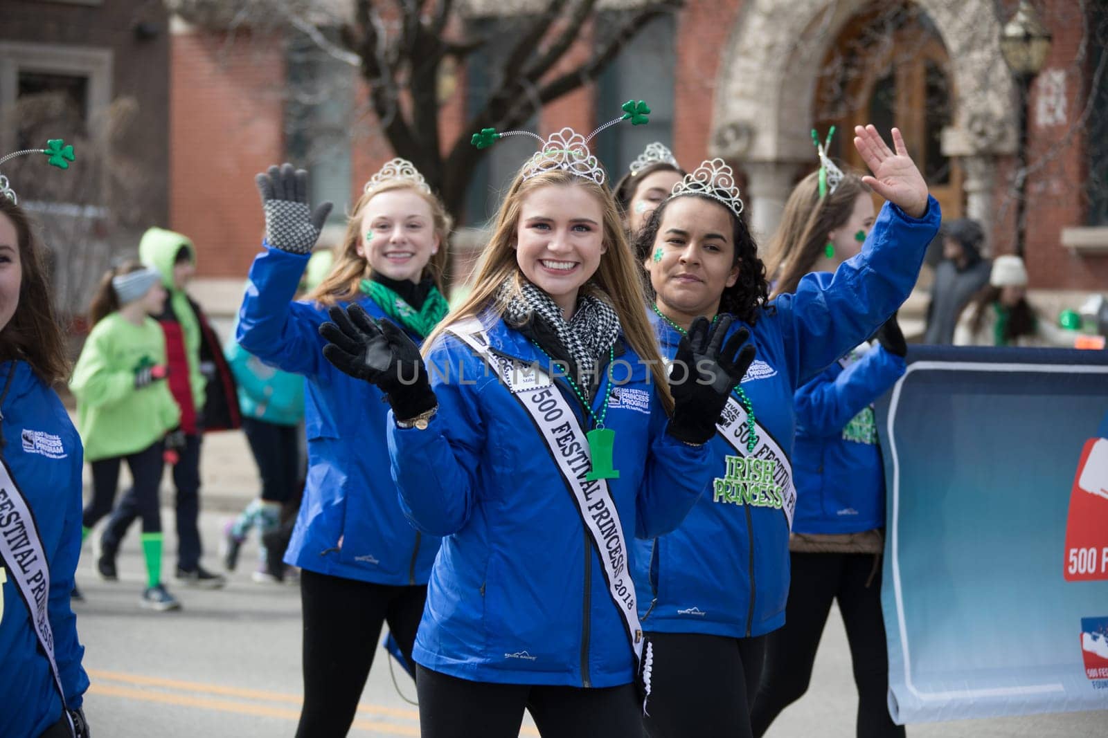 Indianapolis, indiana, USA - March 16, 2018, The St. Patrick’s Day Parade is a cultural and religious celebration from Ireland in honor of  Saint Patrick.