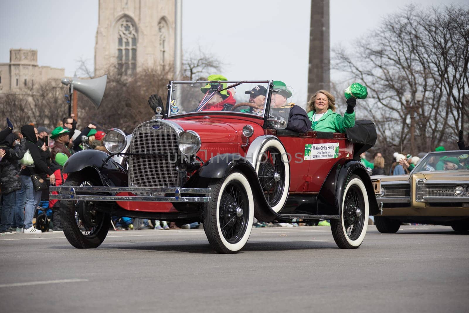 Indianapolis, indiana, USA - March 16, 2018, The St. Patrick’s Day Parade is a cultural and religious celebration from Ireland in honor of  Saint Patrick.
