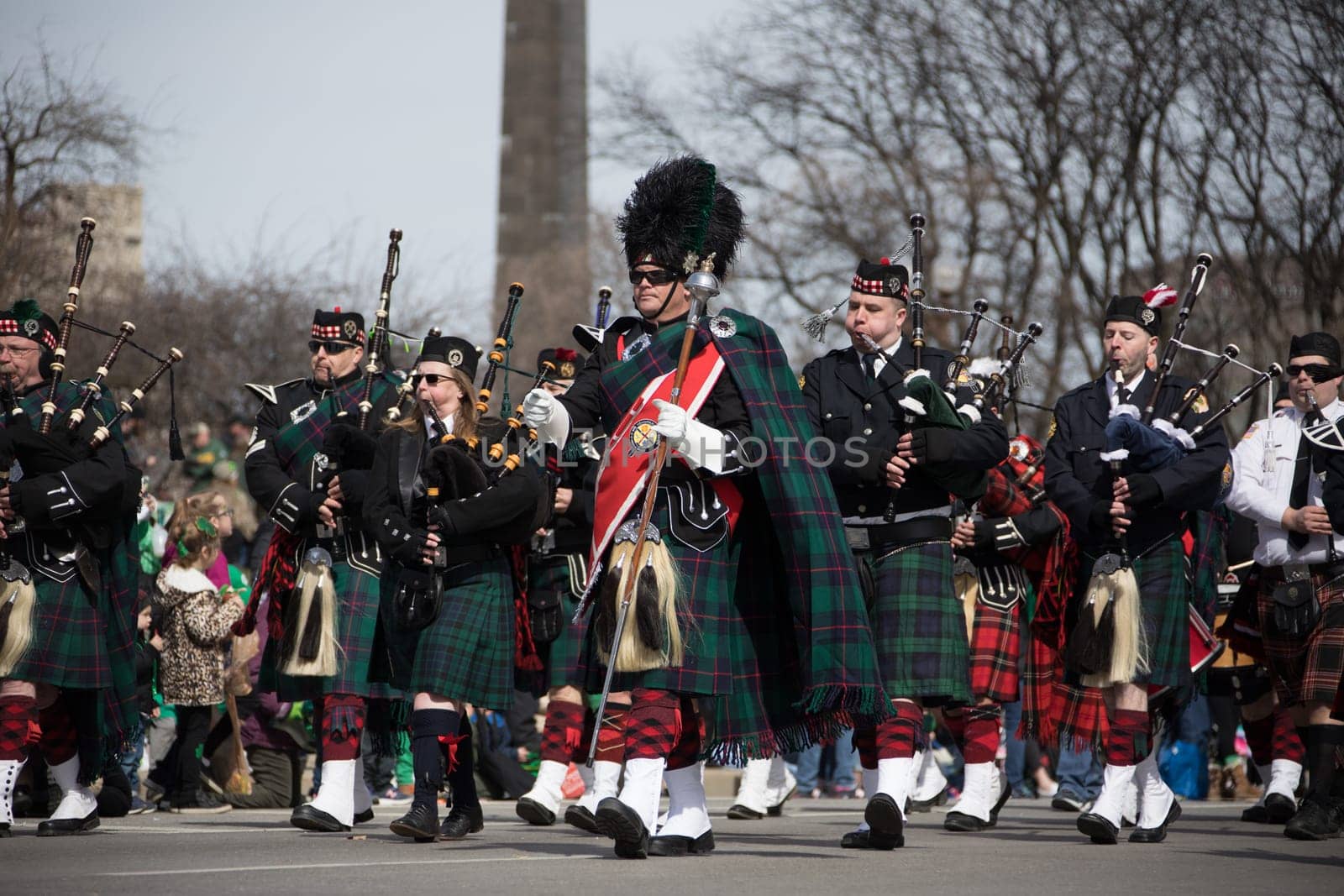 Indianapolis, indiana, USA - March 16, 2018, The St. Patrick’s Day Parade is a cultural and religious celebration from Ireland in honor of  Saint Patrick.