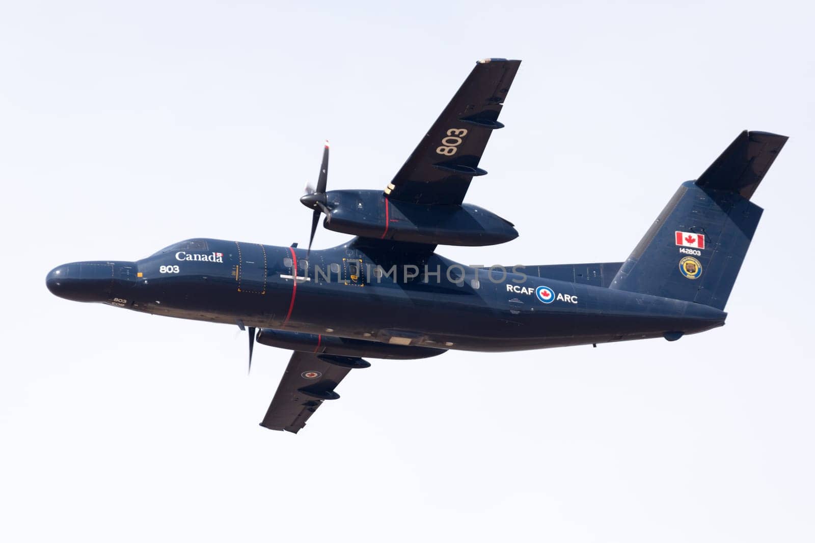 Louisville, Kentucky, USA - April 21, 2018 CT-142 from the Royal Canadian Air For doing a fly by at Thunder Over Louisville