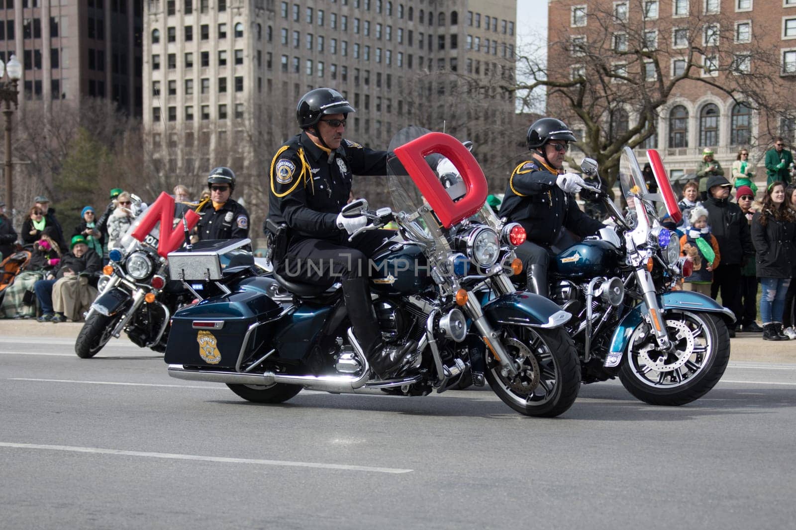 Indianapolis, indiana, USA - March 16, 2018, The St. Patrick’s Day Parade is a cultural and religious celebration from Ireland in honor of  Saint Patrick.