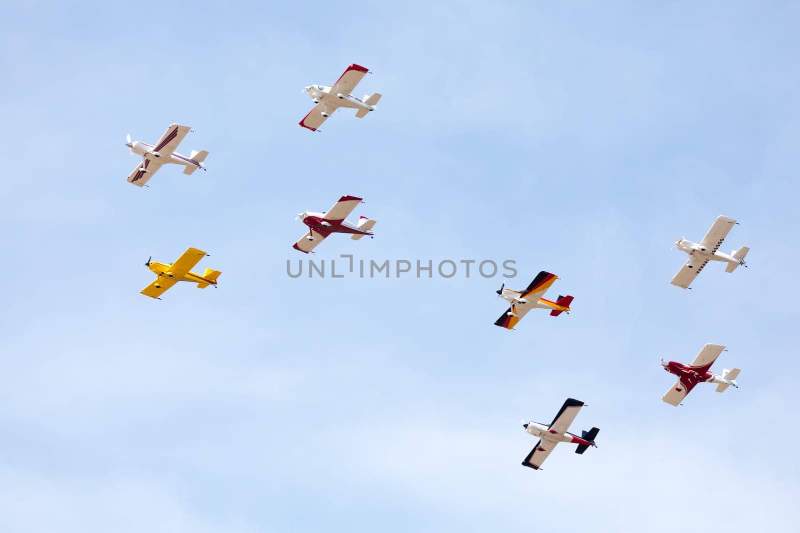 Louisville, Kentucky, USA - April 21, 2018 KC Flight Formation Team performing at the Thunder Over Louisville