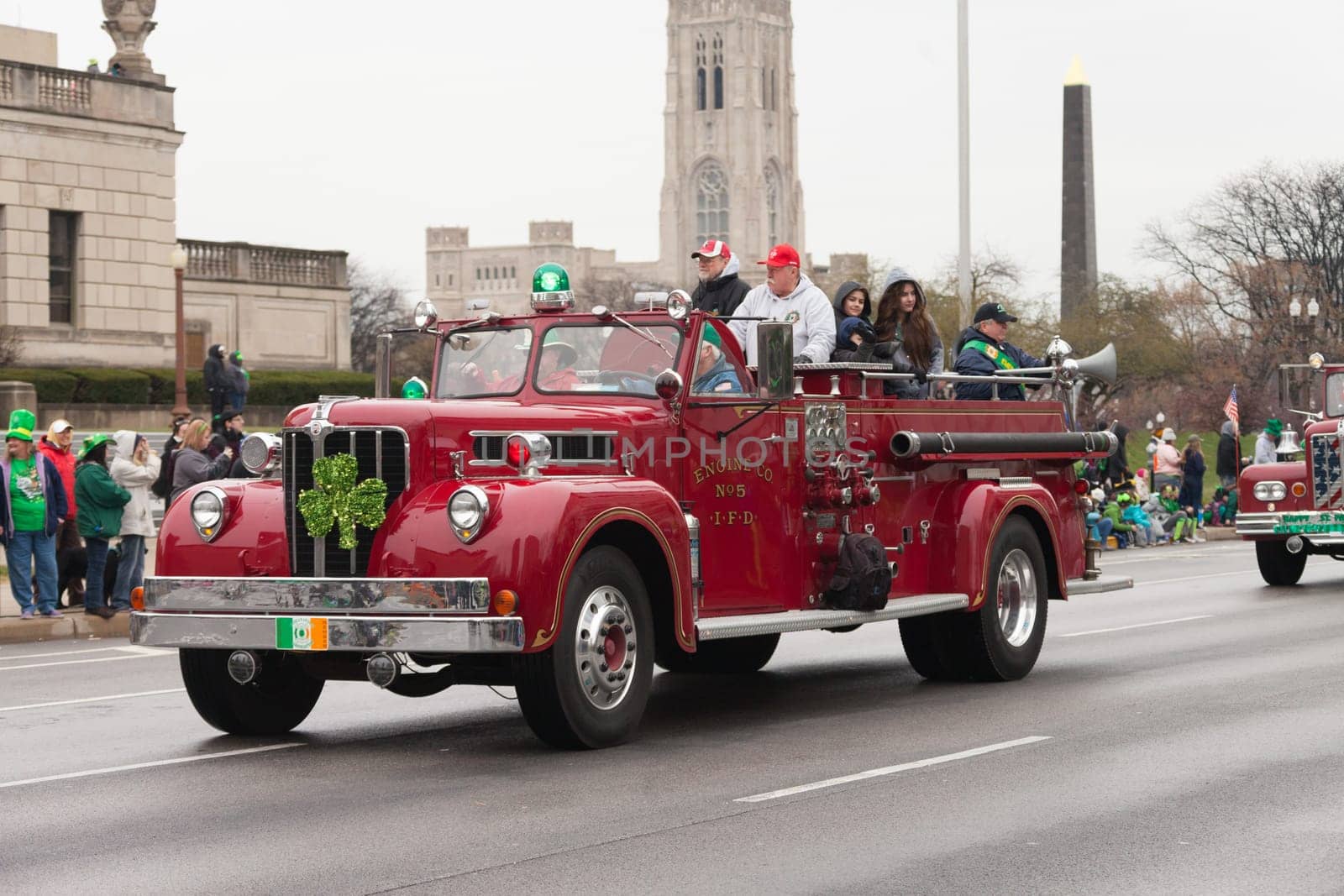 Indianapolis, indiana, USA - March 17, 2017, The St. Patrick’s Day Parade is a cultural and religious celebration from Ireland in honor of  Saint Patrick.