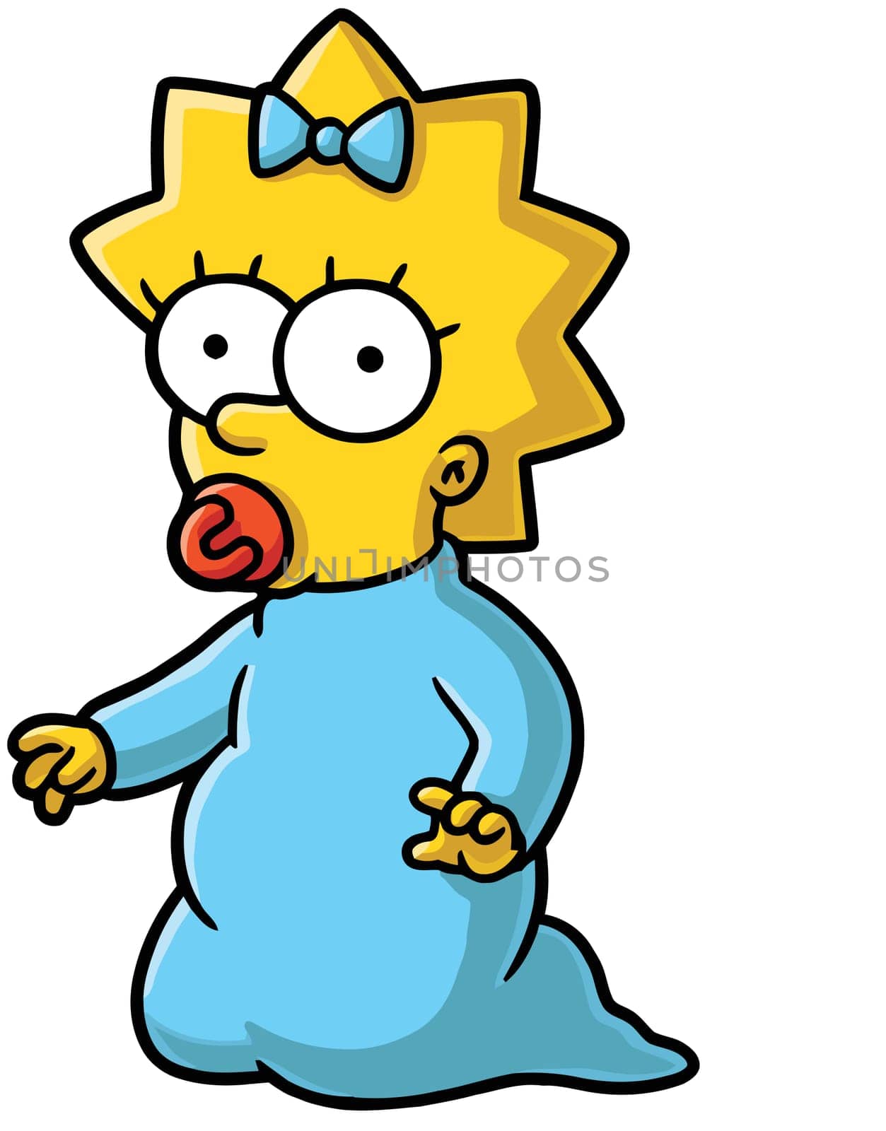 Maggie Simpson illustration baby character cartoon