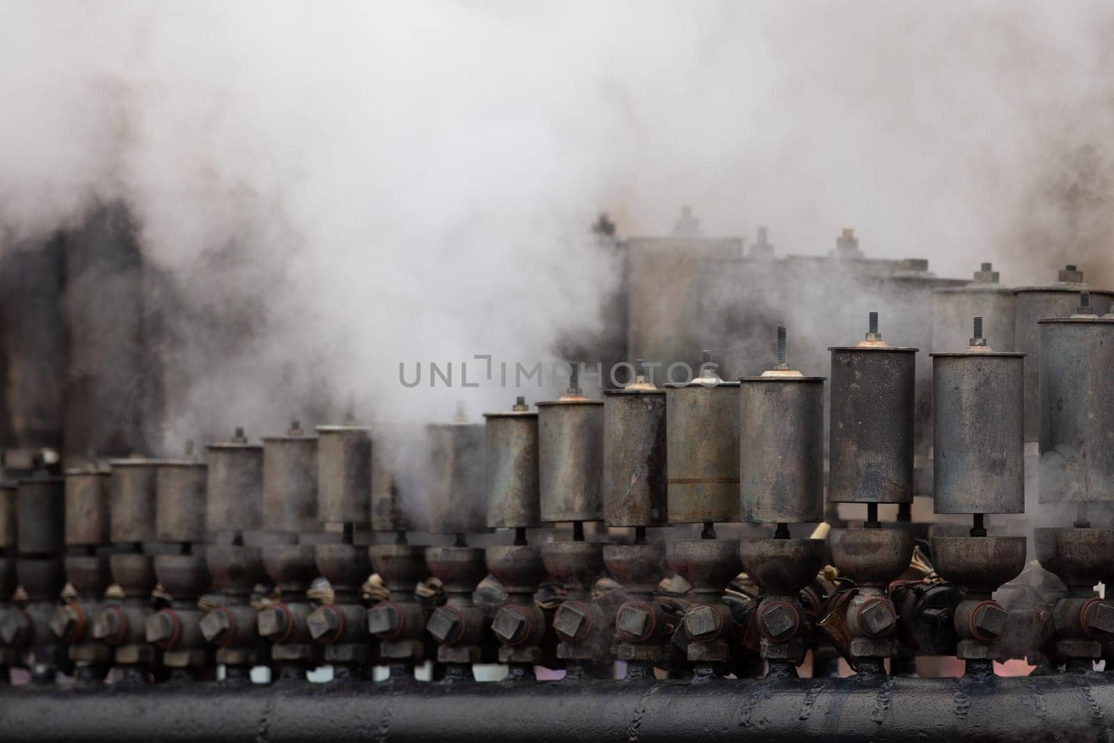 Peru, Indiana, USA - July 21, 2018 A close up of a steam calliope musical instrument at the Circus City Festival Parade