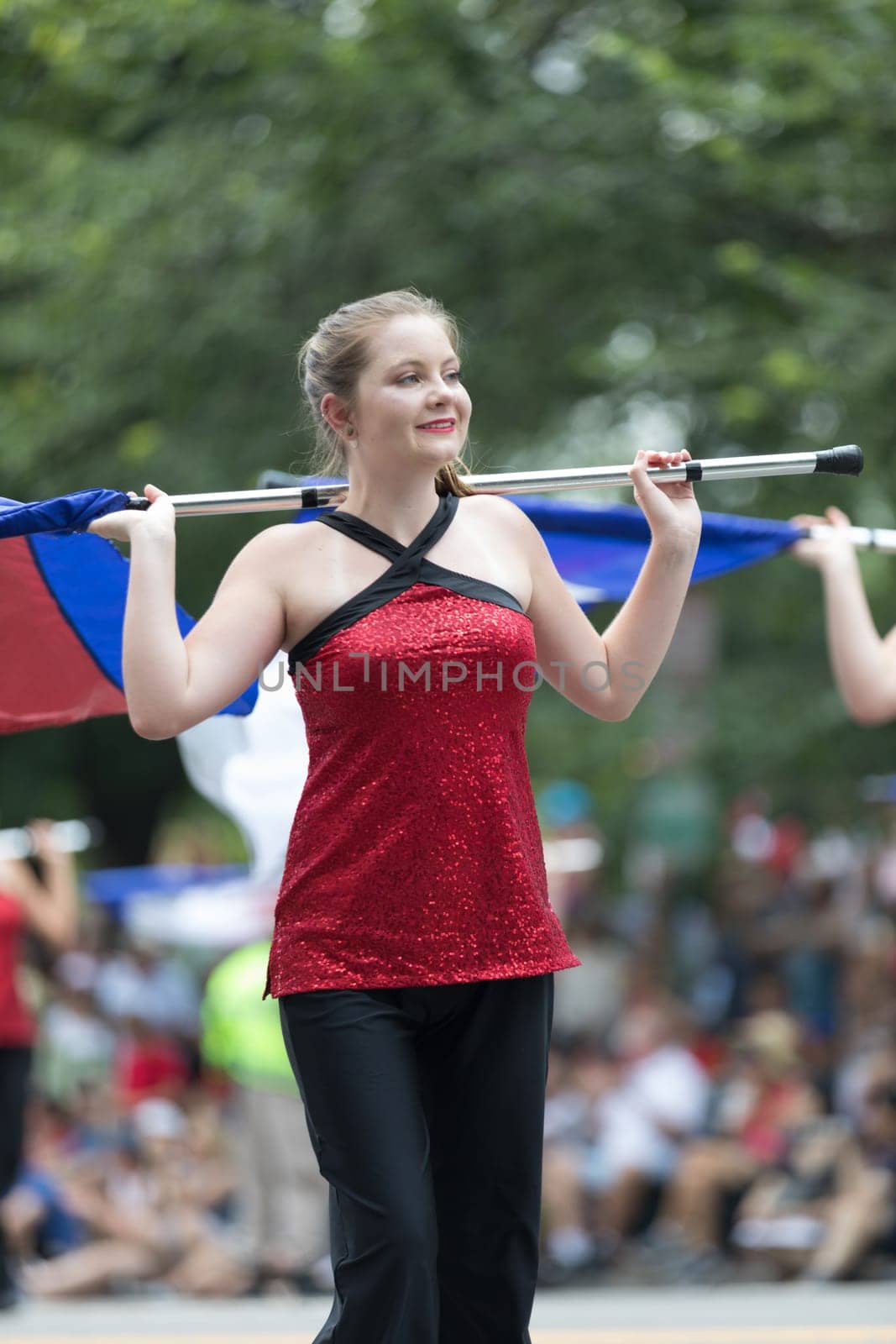 Washington, D.C., USA - July 4, 2018, The National Independence Day Parade, The Cabot High School Marching Band from Cabot, Arkansas
