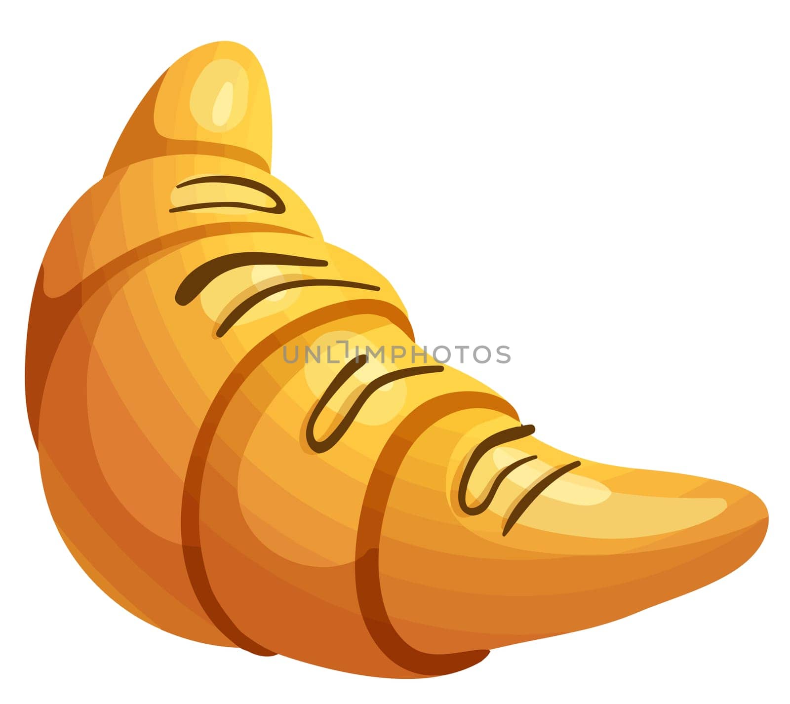 breakfast croissant chocolate bread food bakery tasty crust illustration