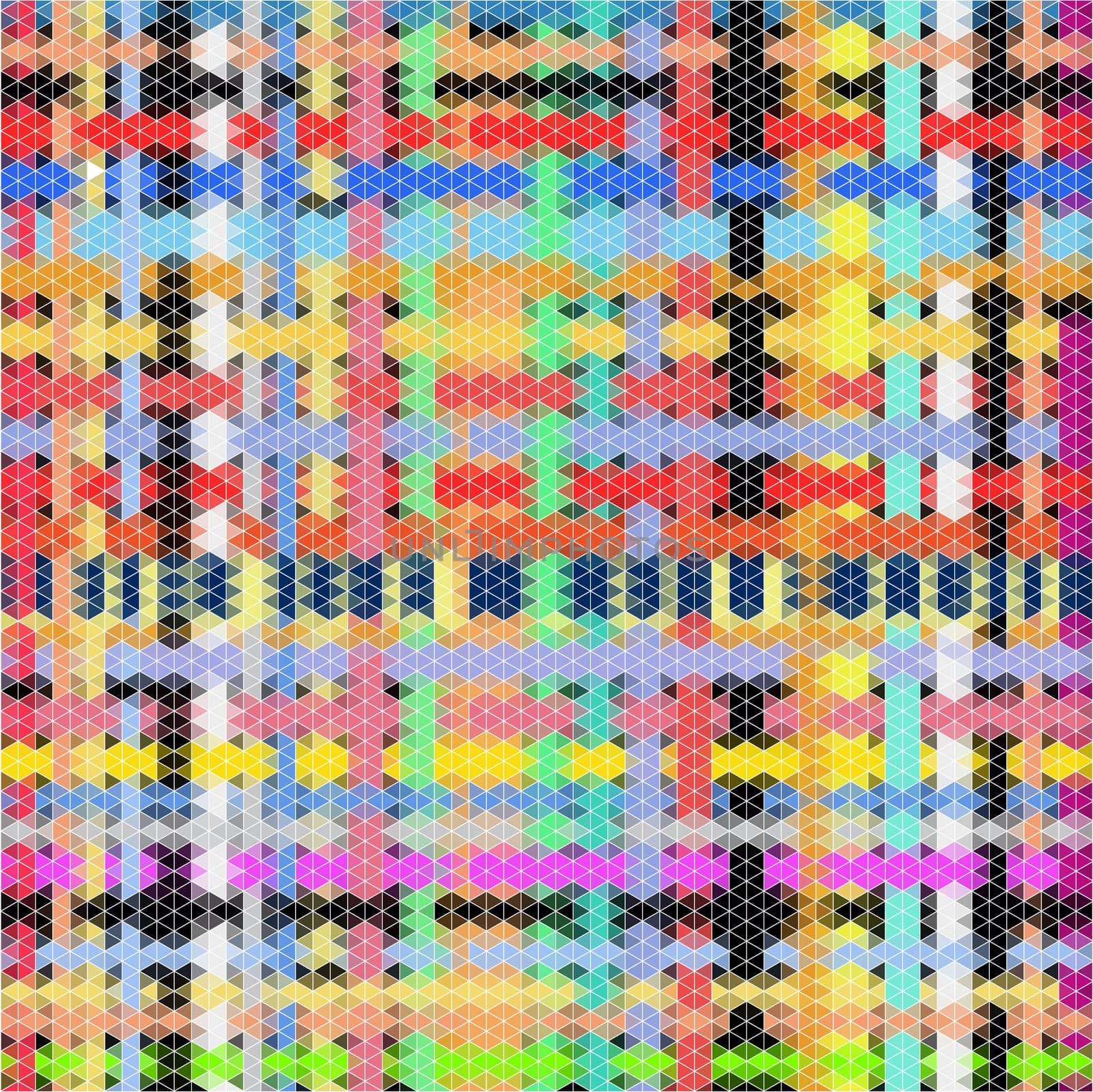 Abstract of colored triangles beautiful art illustration