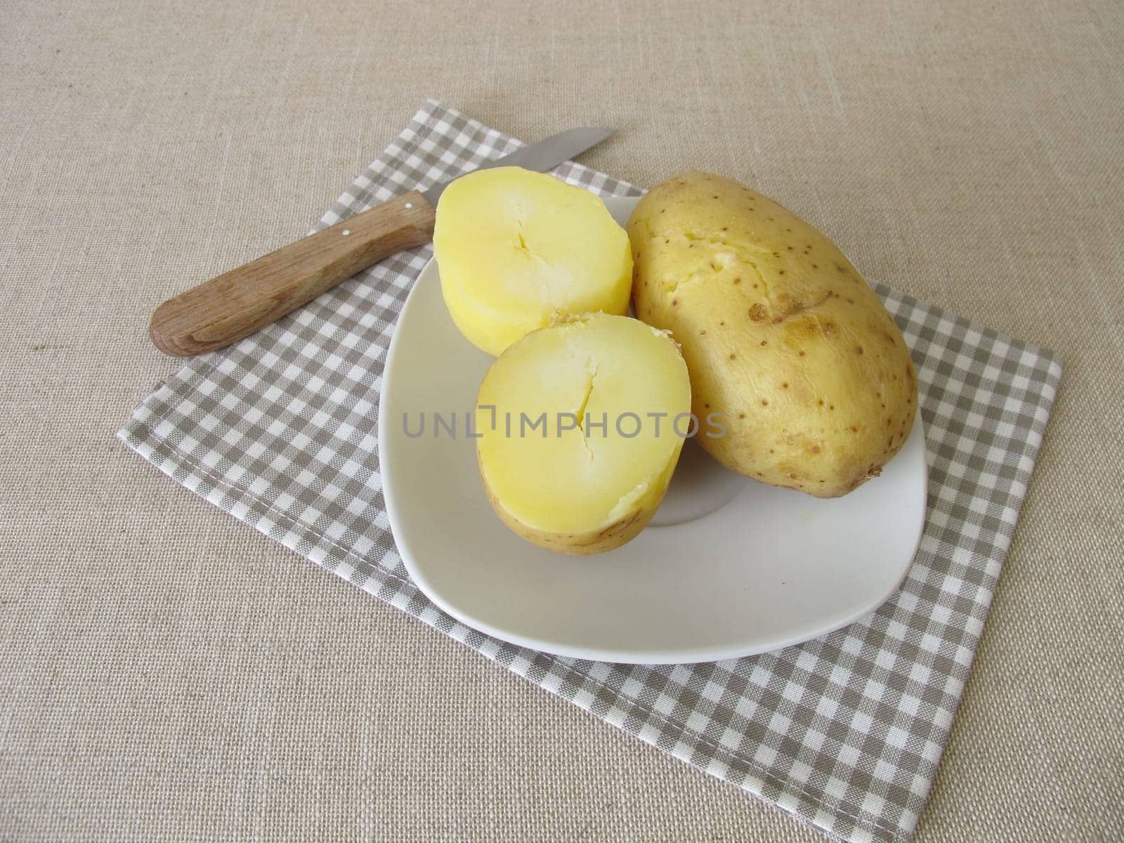 Jacket potatoes in potato skin