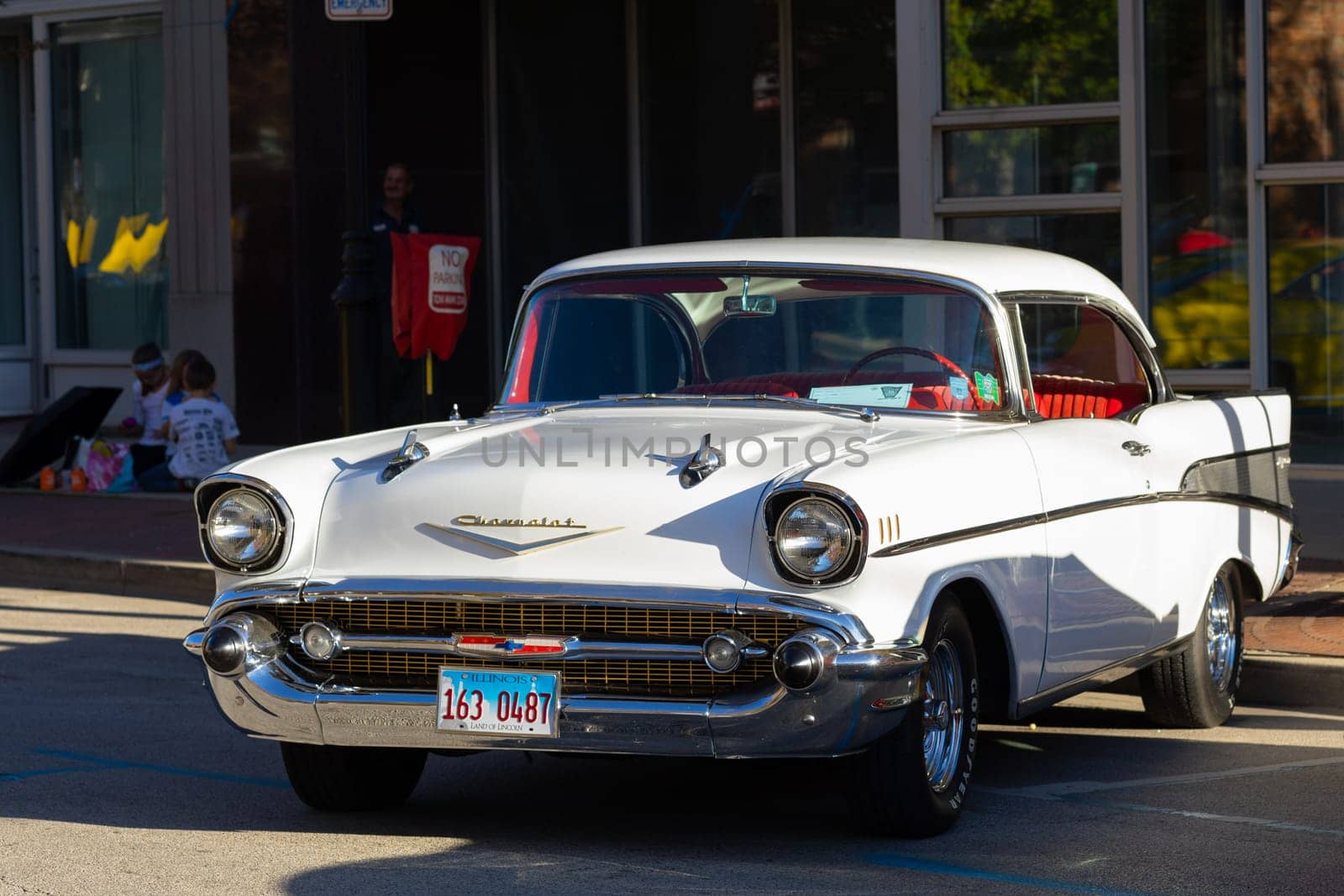 Springfield, Illinois, USA - September 22, 2018: The Route 66 Mother Road Festival, Chevrolet Bel Air, on the streets of downtown Springfield