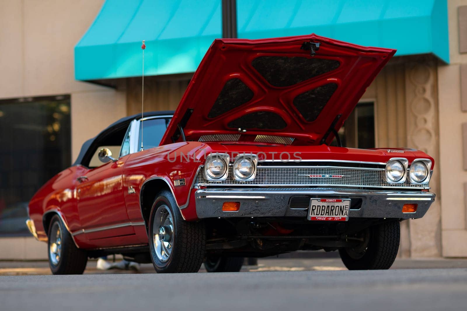 Springfield, Illinois, USA - September 22, 2018: The Route 66 Mother Road Festival, Chevrolet Chevelle on the streets of downtown Springfield