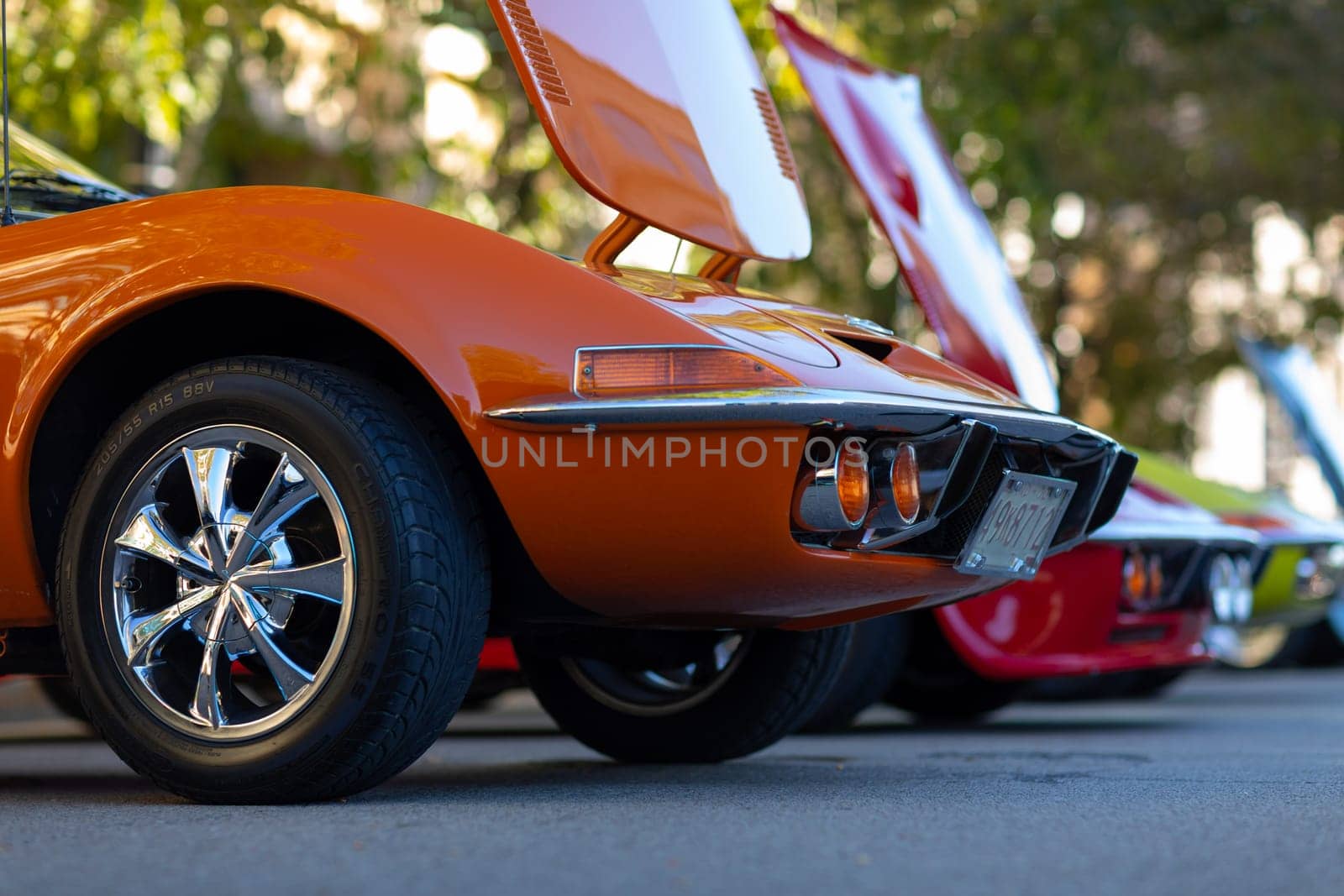 Springfield, Illinois, USA - September 22, 2018: The Route 66 Mother Road Festival, Opel GT, sports car on the streets of downtown Springfield