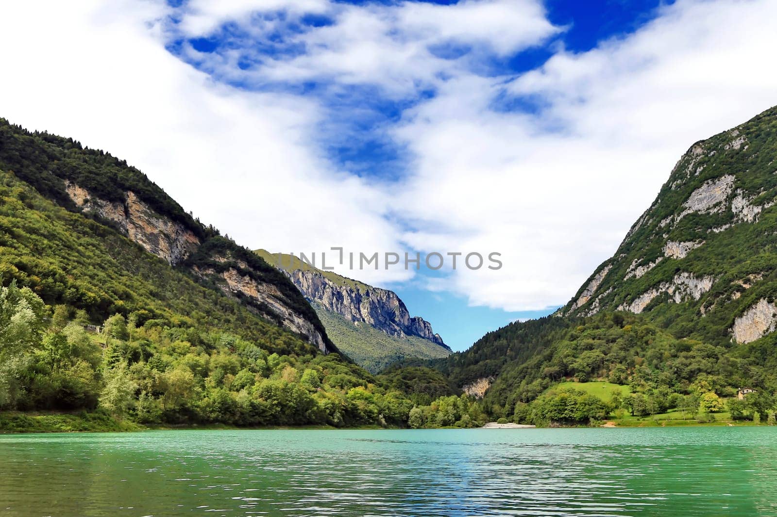 Lake Tenno a mountain lake in Italy at Tenno in Trentino