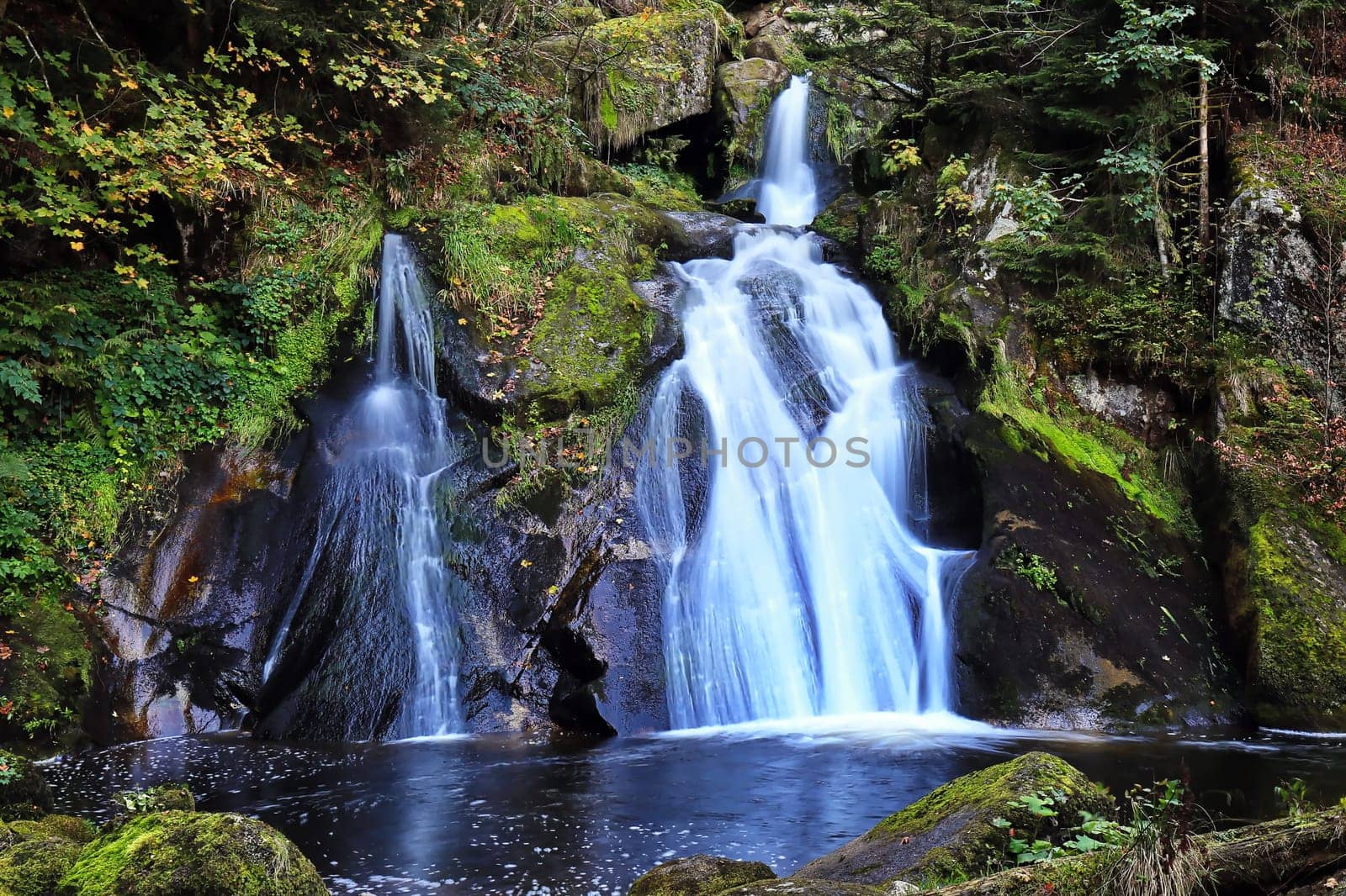 The Triberg waterfalls are the highest waterfalls in Germany