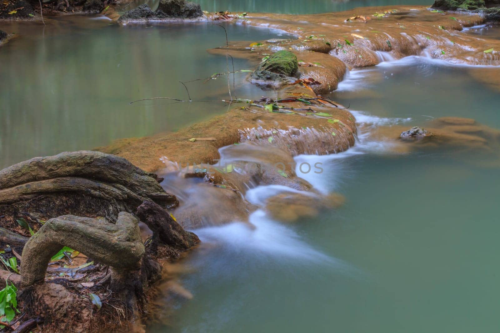 Waterfall in the tropical forest at Thanbok Khoranee National Park, Krabi, Thailand