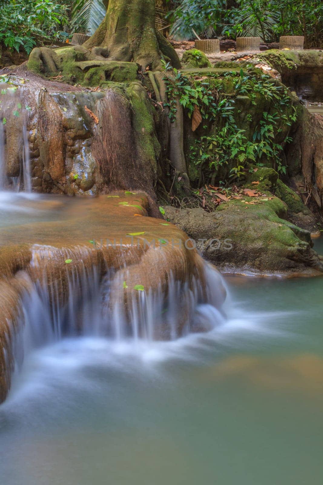 Waterfall in the tropical forest at Thanbok Khoranee National Park, Krabi, Thailand