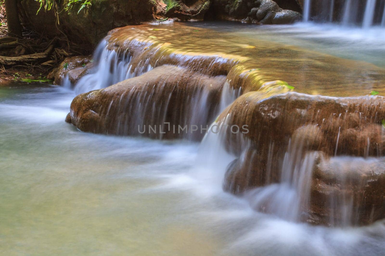 Waterfall in the tropical forest at Thanbok Khoranee National Park, Krabi, Thailand