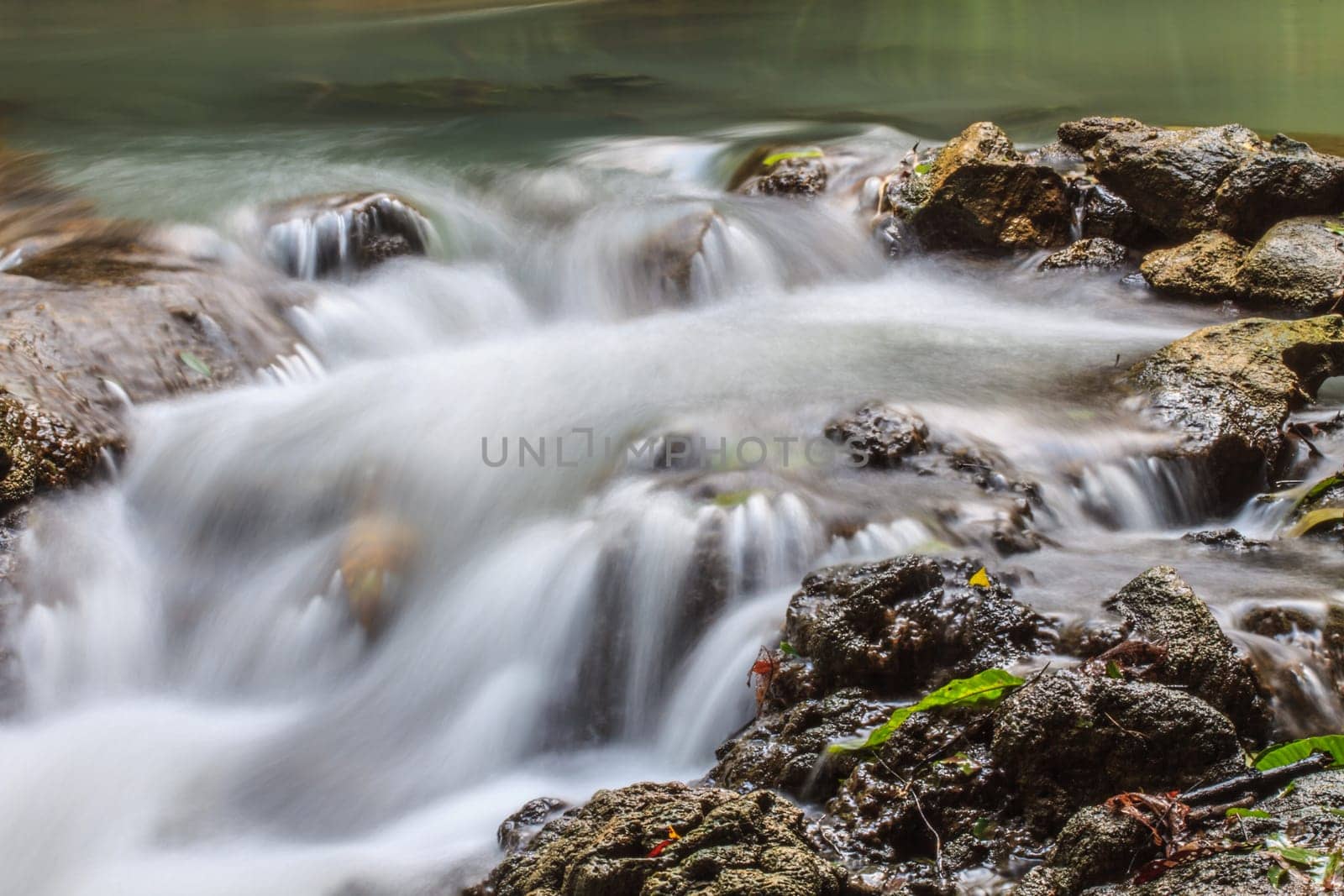Waterfall in the tropical forest at Thanbok Khoranee National Park, Krabi, Thailand