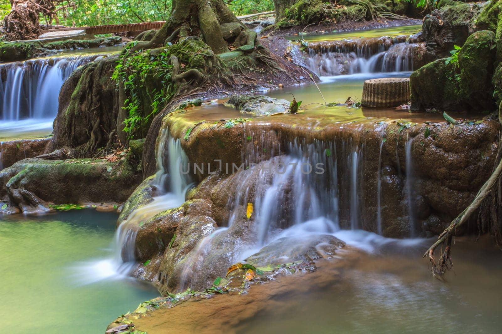Waterfall in the tropical forest at Thanbok Khoranee National Park, Krabi, Thailand