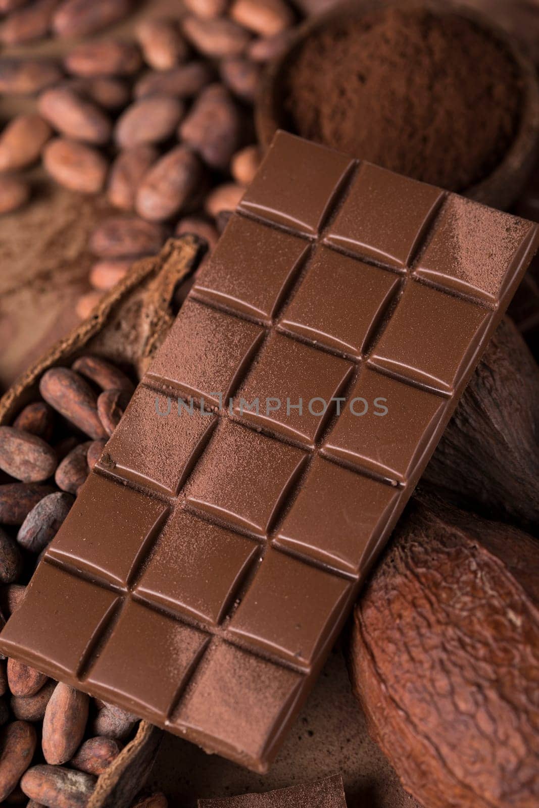 Milk and dark chocolate, candy sweet background