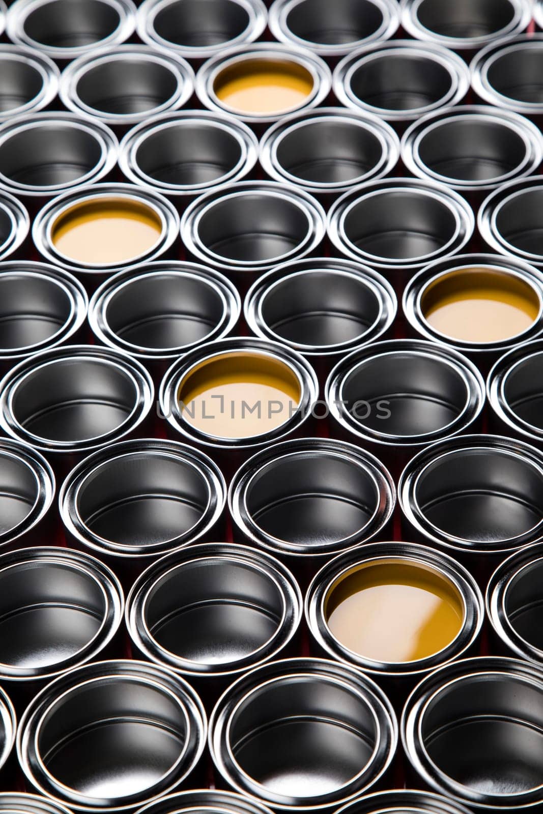 Open cans of paint, Creativity concept