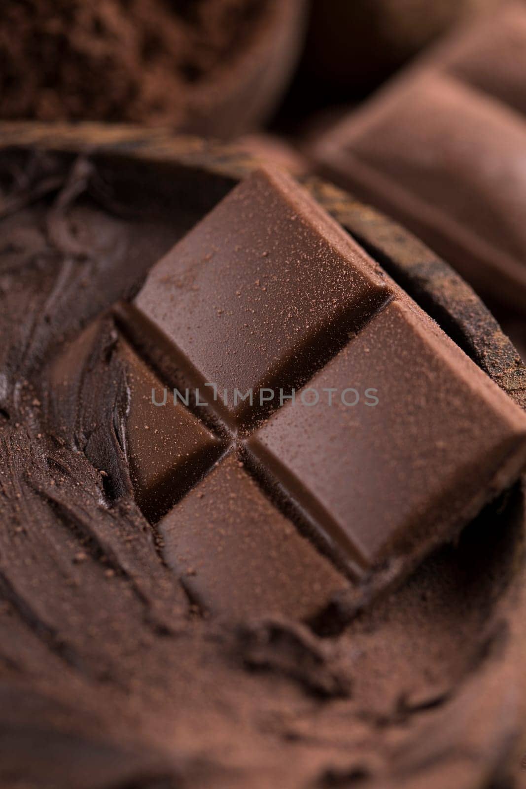 Bars Chocolate , candy sweet, dessert food on natural paper background