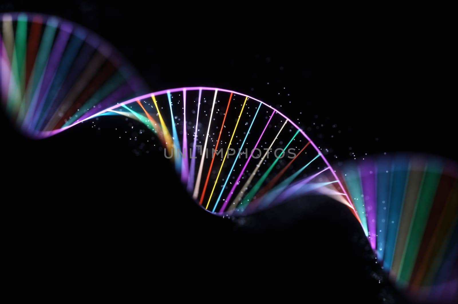 Image of genetic codes DNA. Concept image for use as background. Colored 3D illustration.
