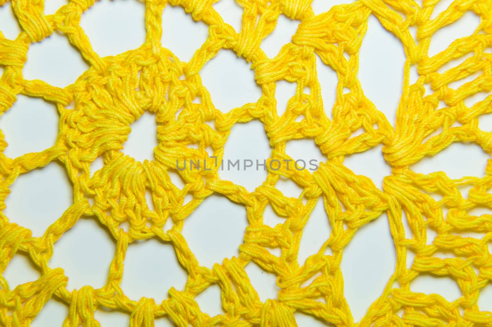 Handmade knitting wool texture background closeup needlework