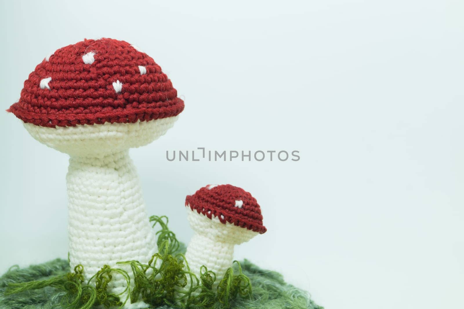 Handmade knitting wool texture background closeup needlework