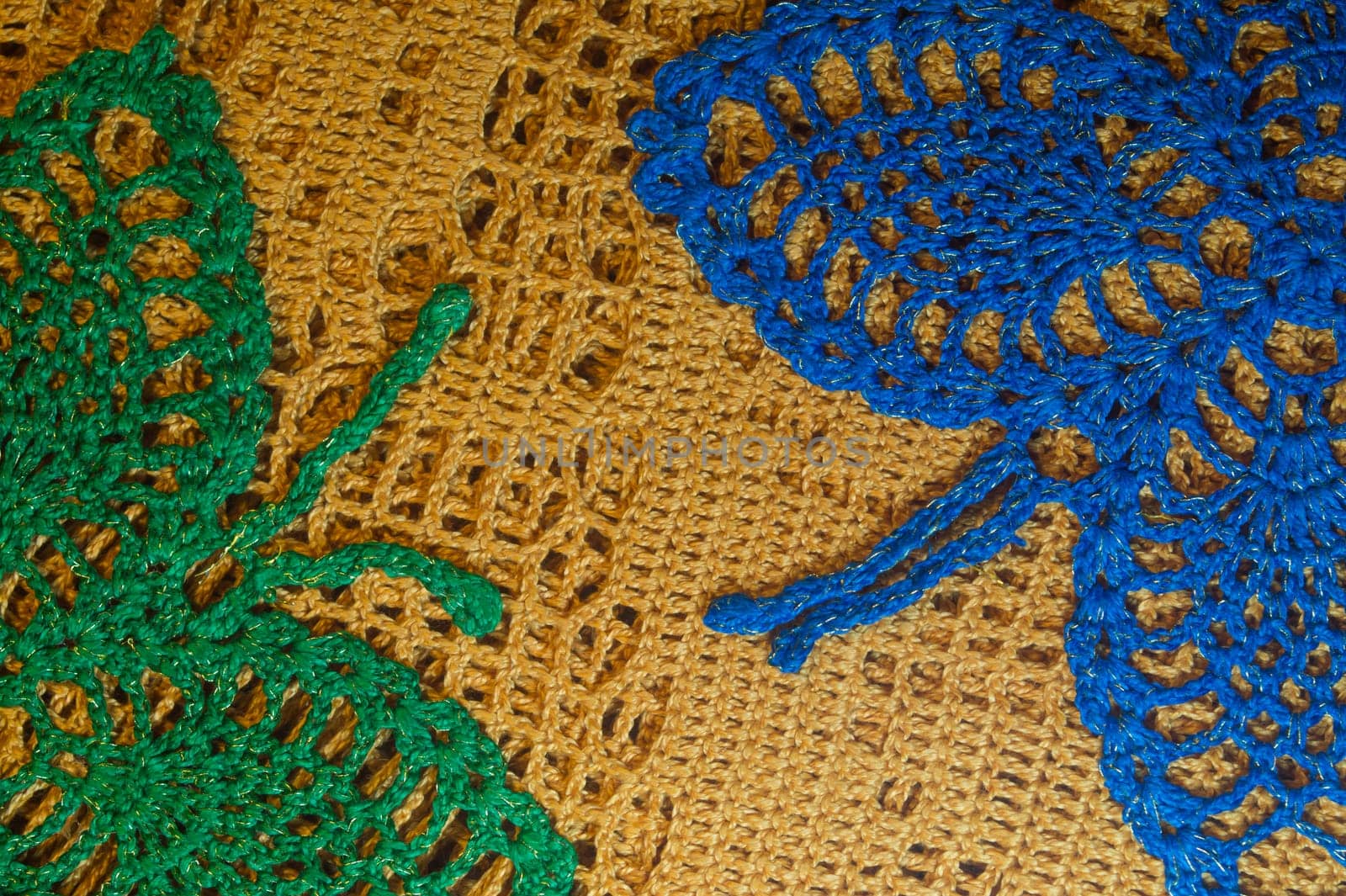 Handmade knitting wool texture background closeup needlework