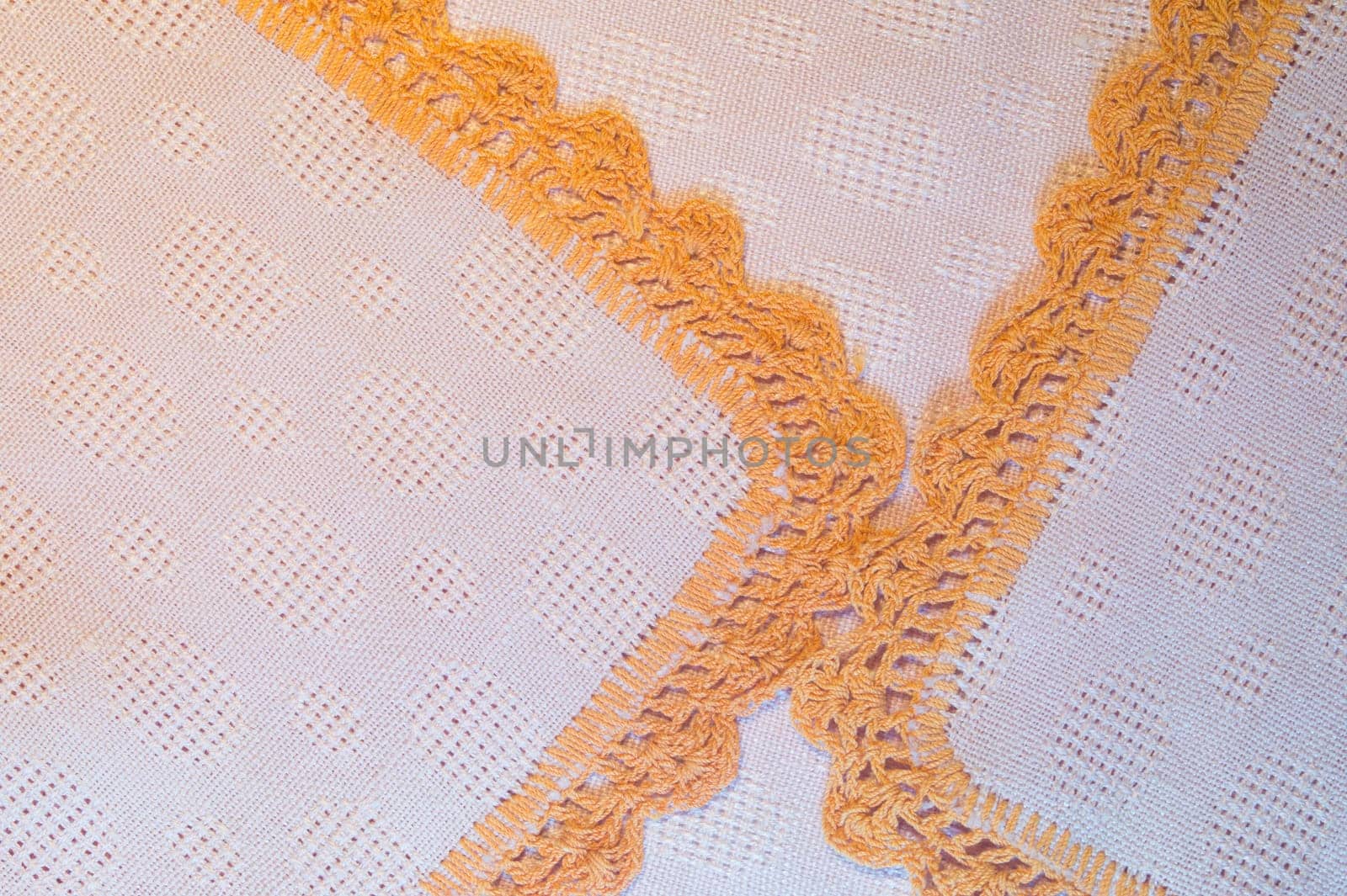 Handmade knitting wool texture background closeup needlework