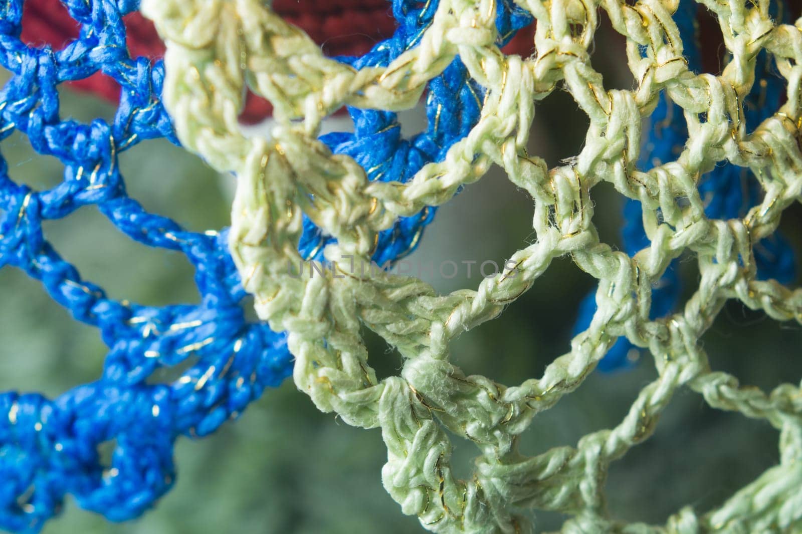 Handmade knitting wool texture background closeup needlework