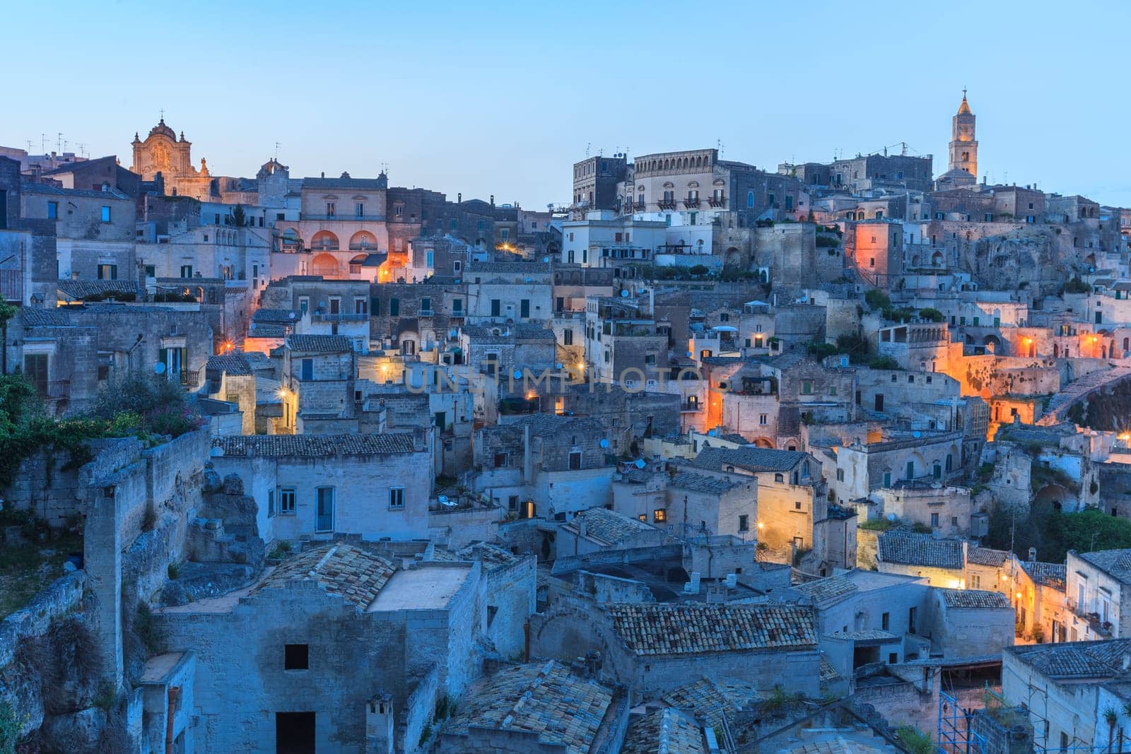 The ancient city of Matera. Basilicata, Italy. Town in the rock