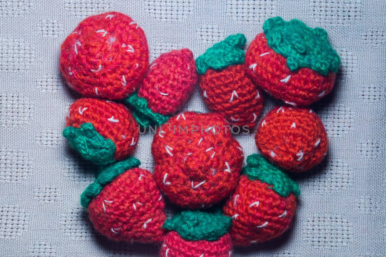Handmade knitting wool texture background closeup needlework