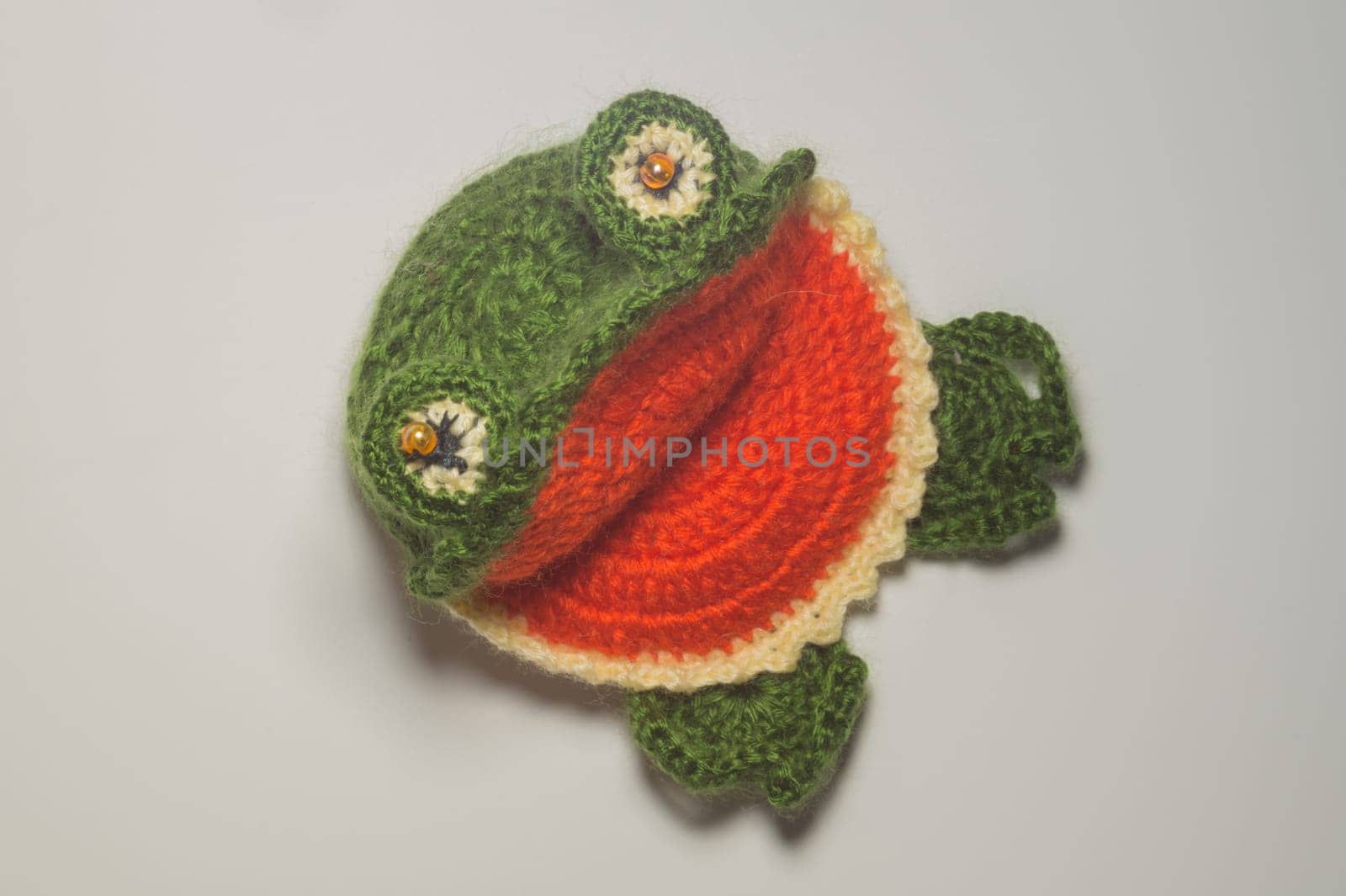 Handmade knitting wool texture background closeup needlework