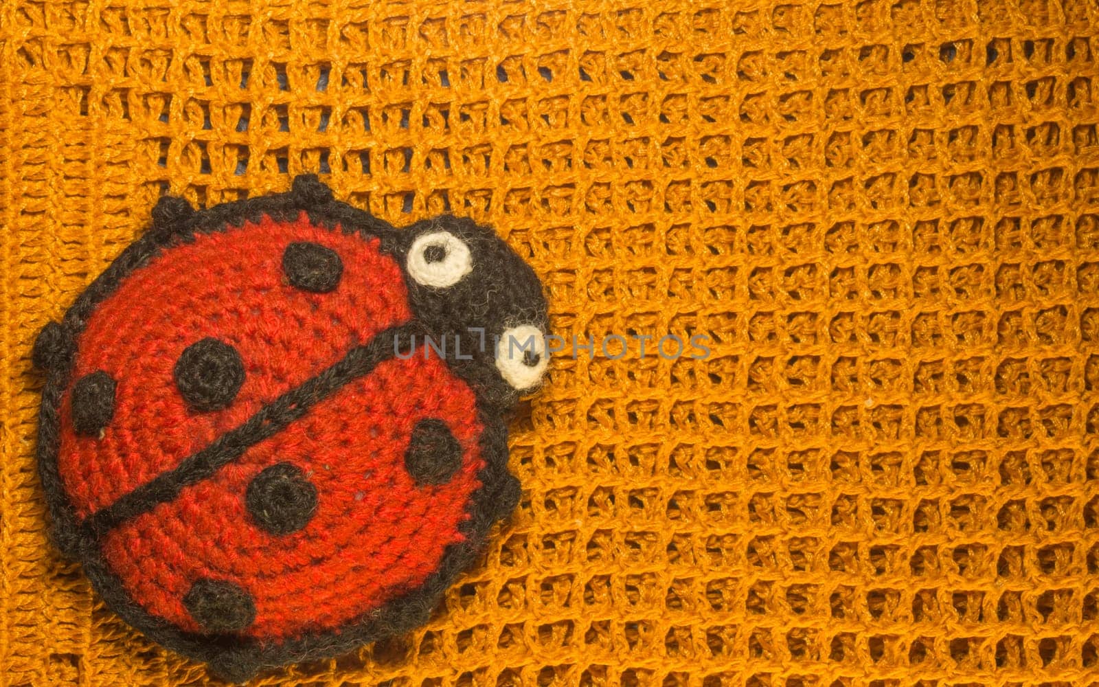 Handmade knitting wool texture background closeup needlework