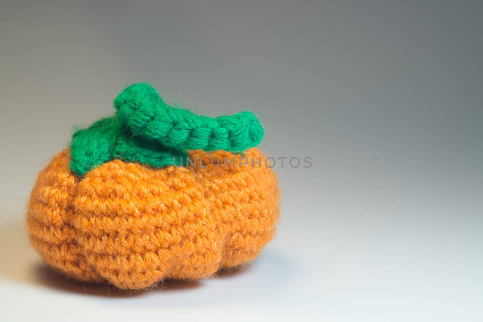 Handmade knitting wool texture background closeup needlework. healthy food concept