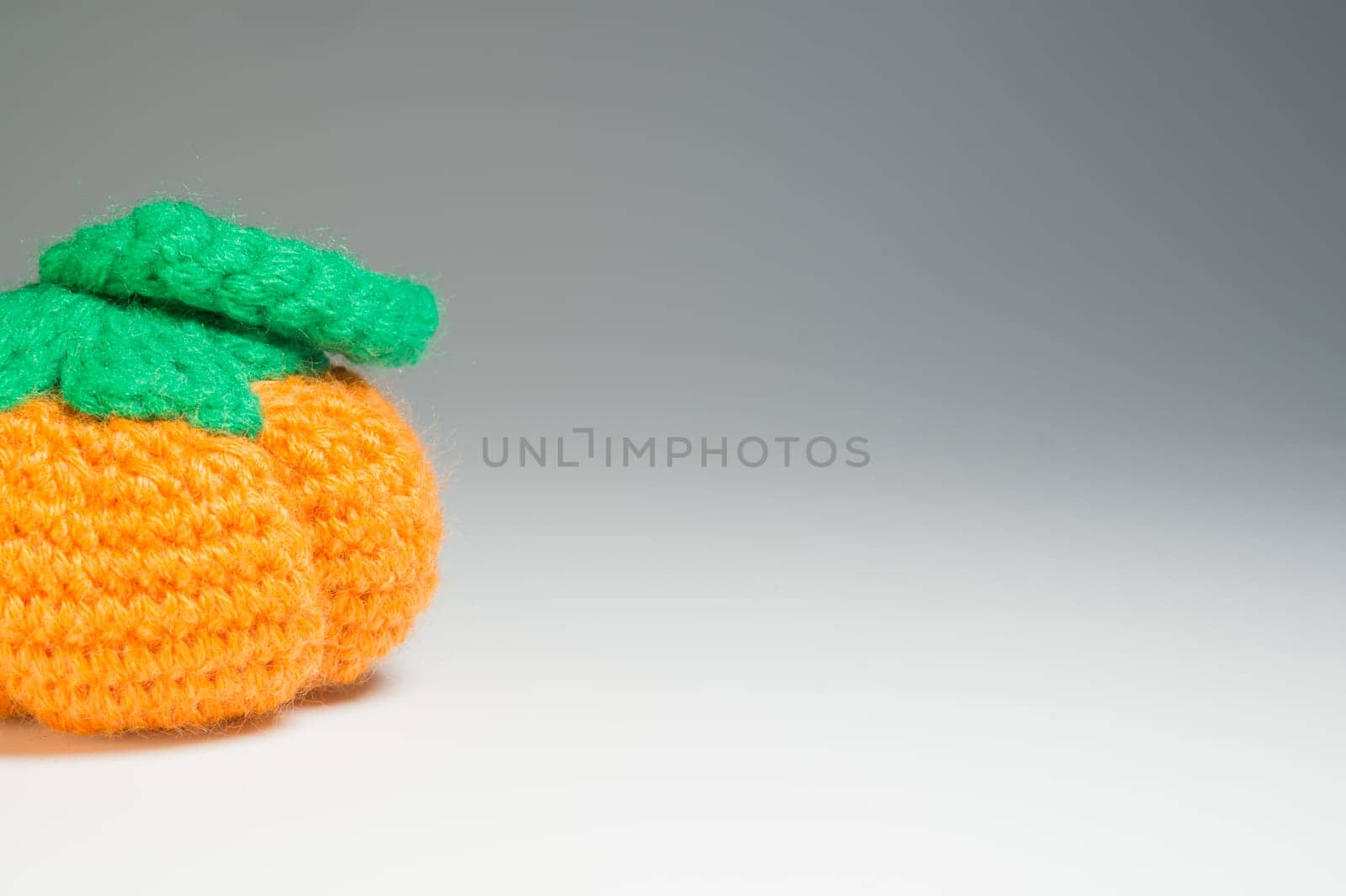 Handmade knitting wool texture background closeup needlework. healthy food concept