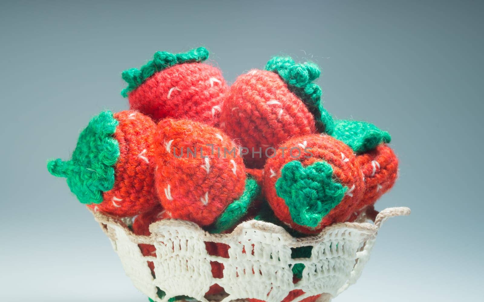 Handmade knitting wool texture background closeup needlework. healthy food concept