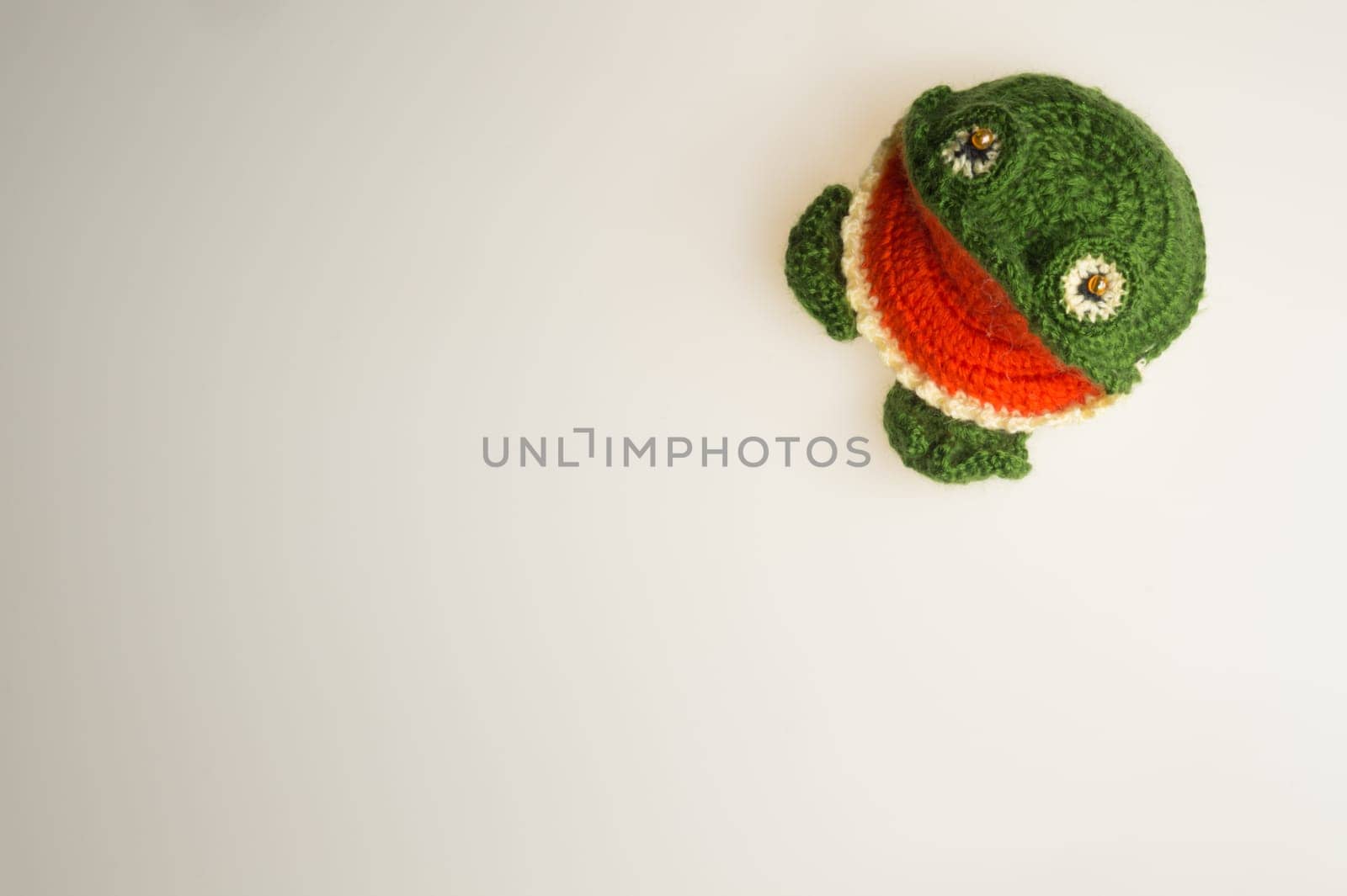Handmade knitting wool texture background closeup needlework. healthy food concept
