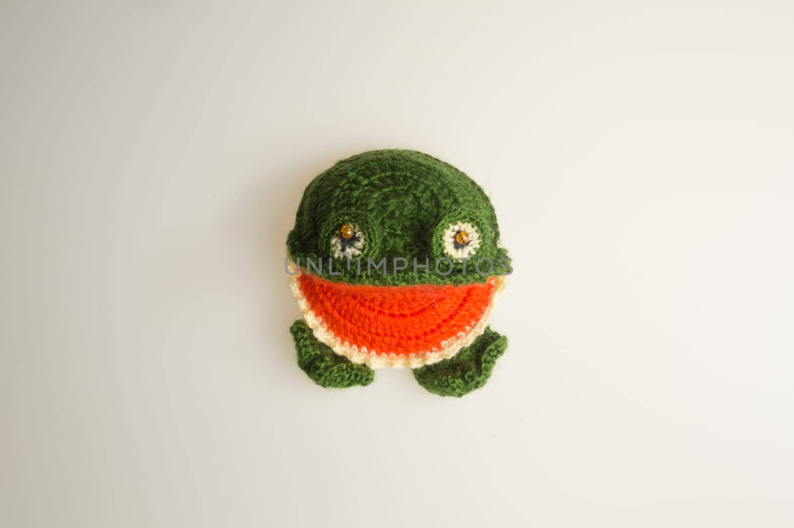 Handmade knitting wool texture background closeup needlework. healthy food concept