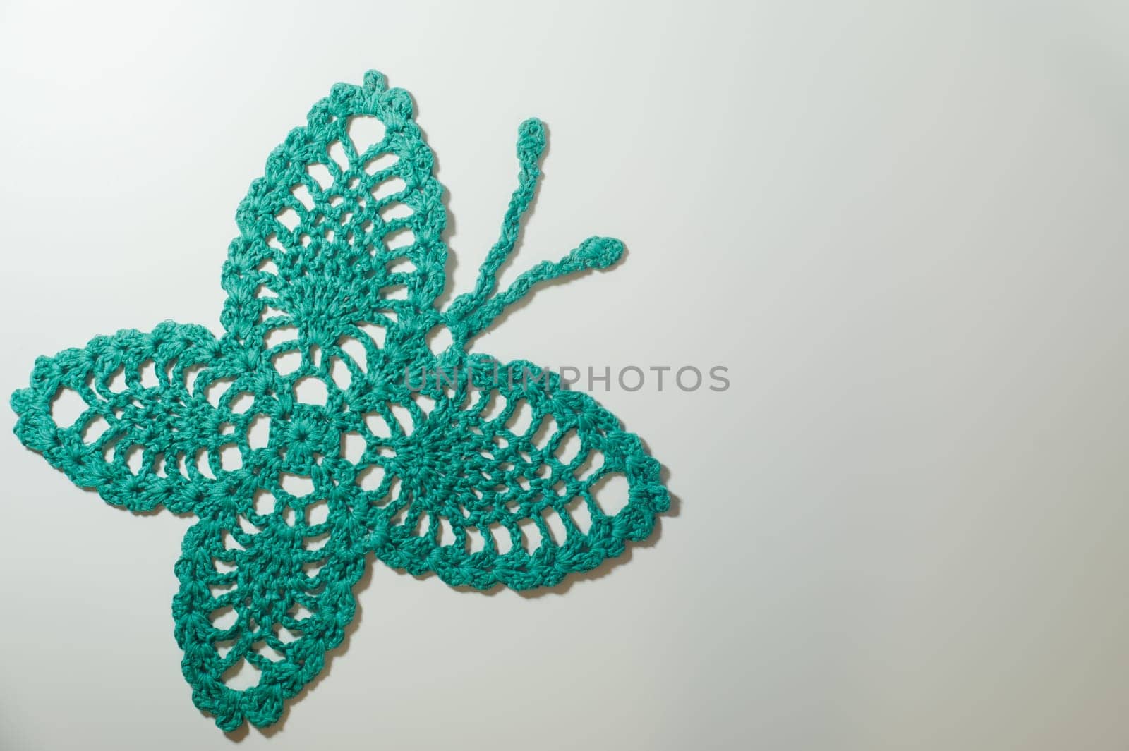 Handmade knitting wool texture background closeup needlework. healthy food concept