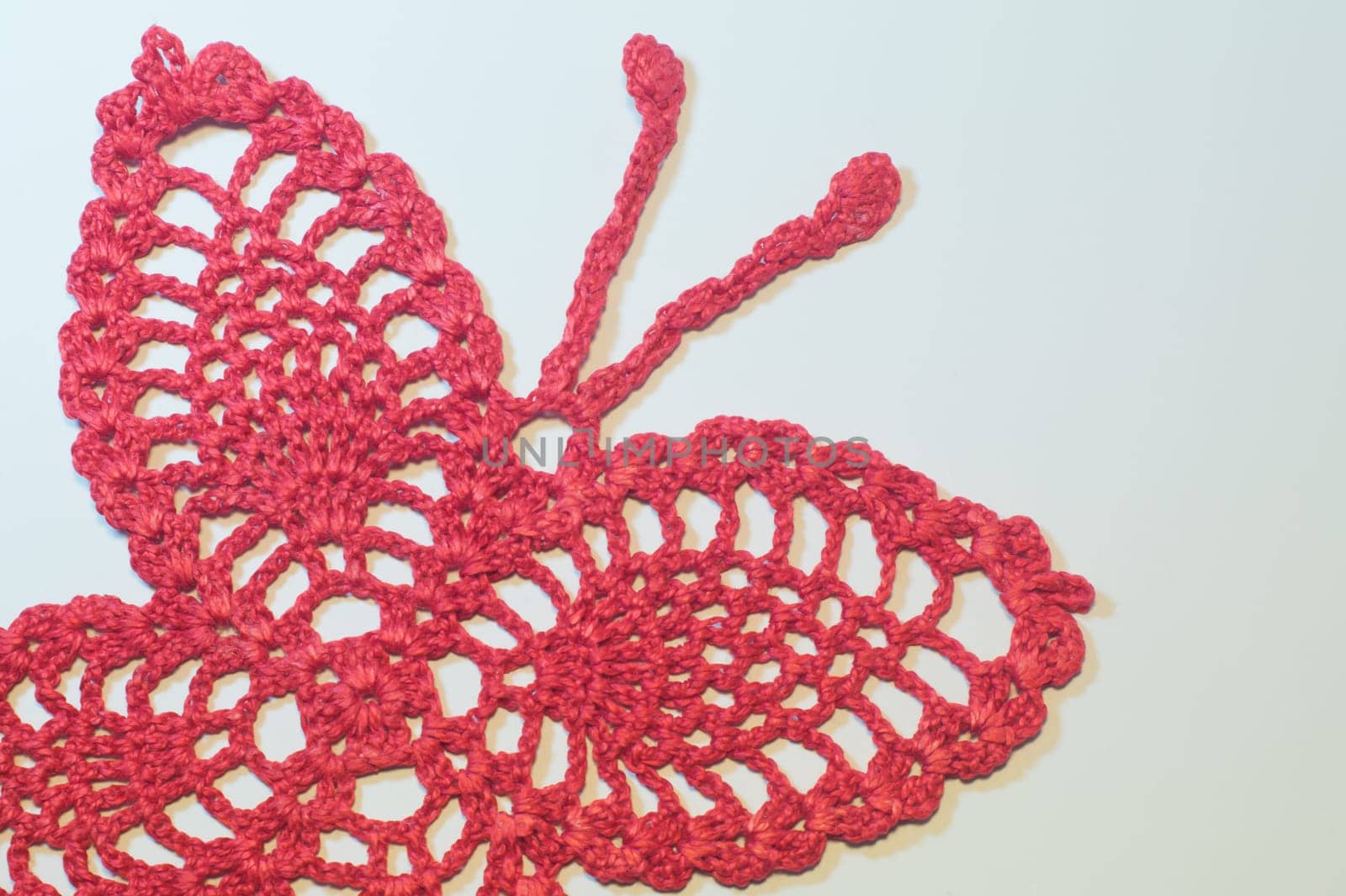 Handmade knitting wool texture background closeup needlework. healthy food concept