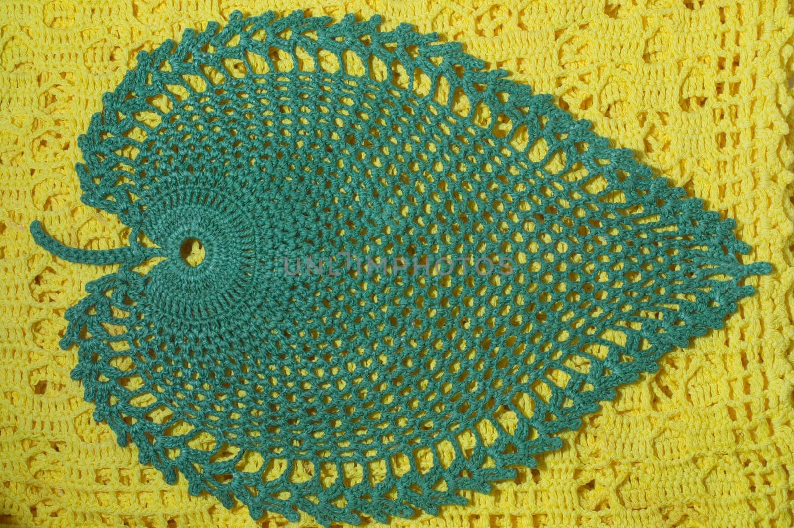 Handmade knitting wool texture background closeup needlework