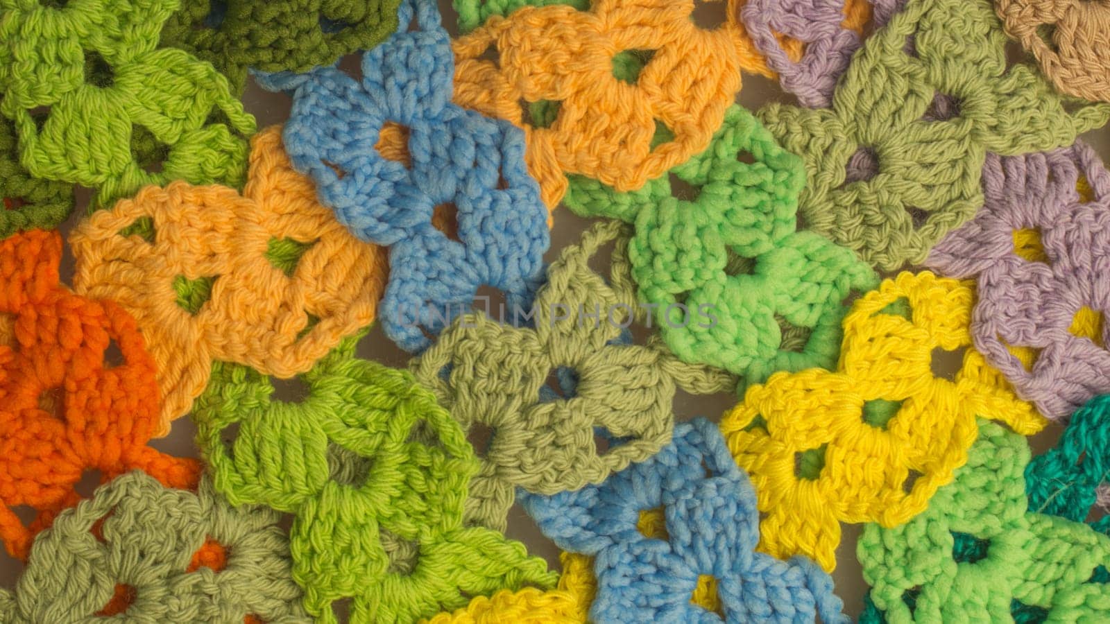 Handmade knitting wool texture background closeup needlework