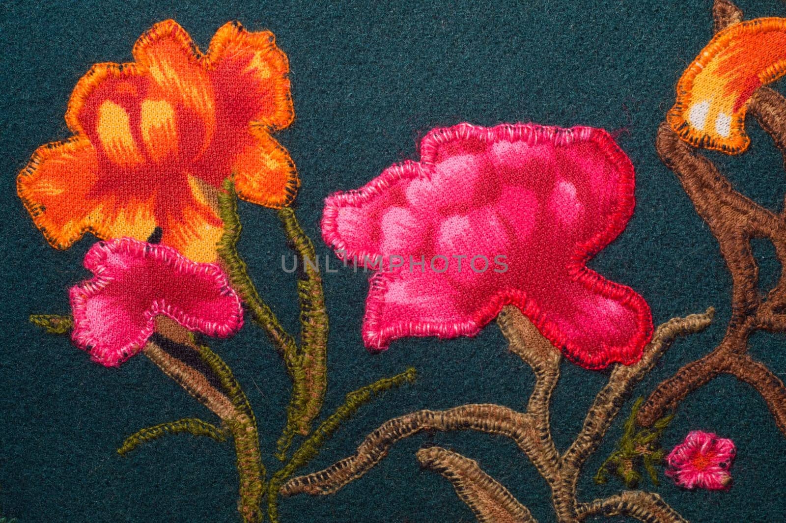 Handmade knitting wool texture background closeup needlework