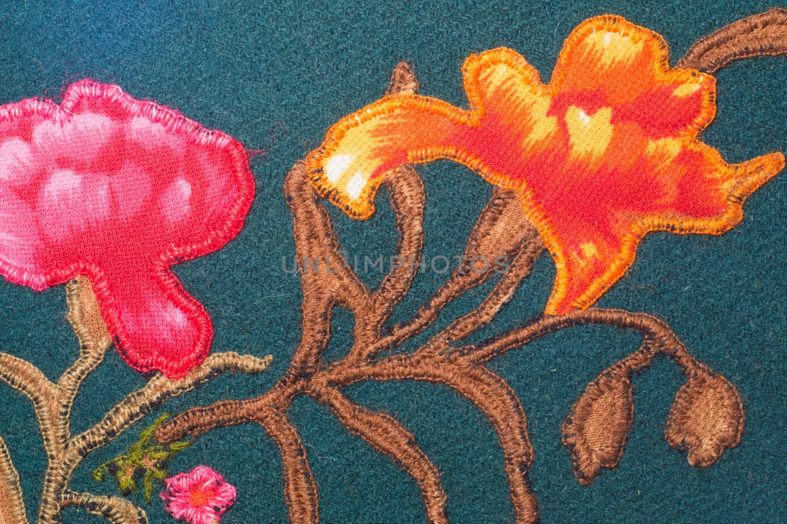 Handmade knitting wool texture background closeup needlework