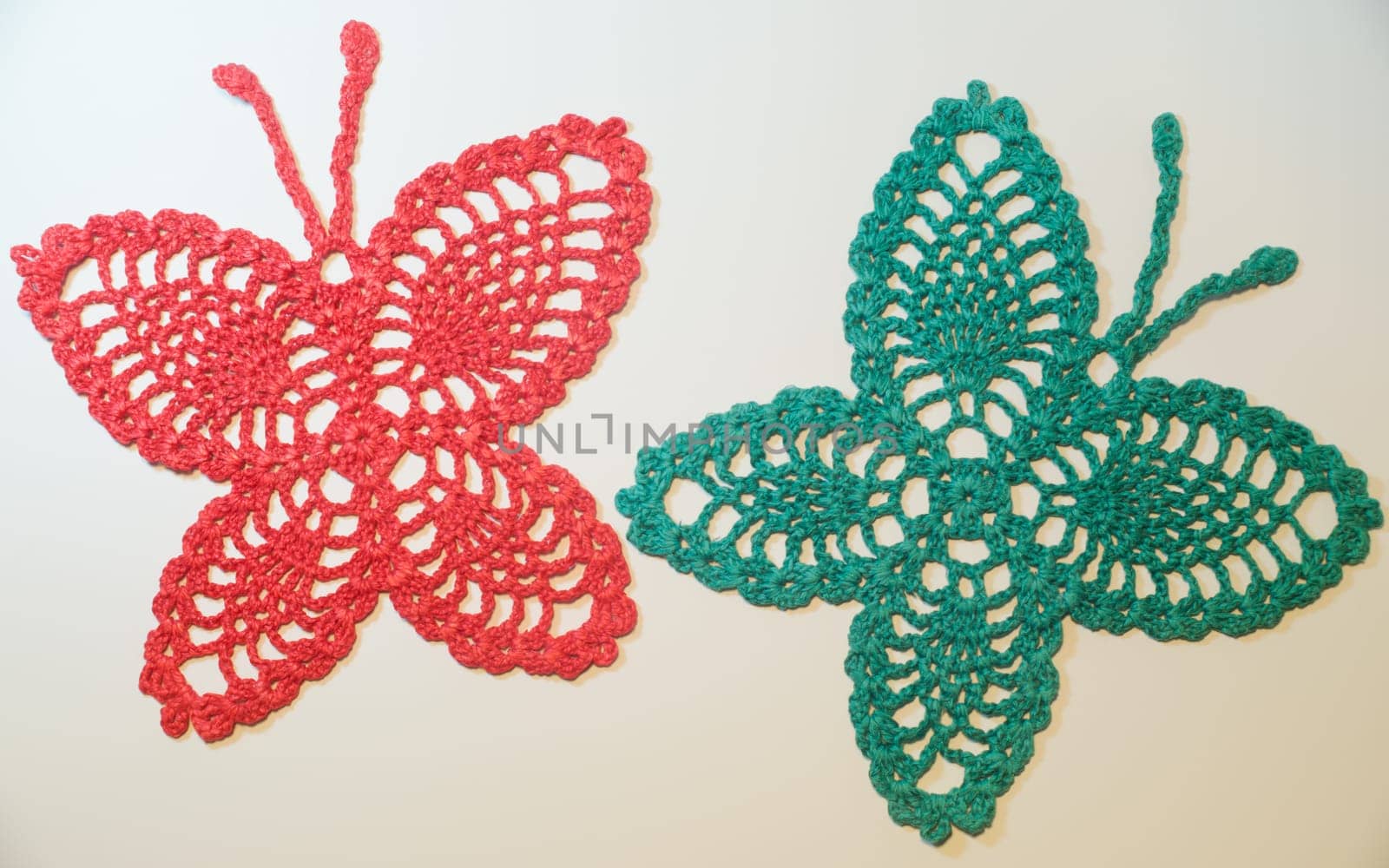 Handmade knitting wool texture background closeup needlework. healthy food concept