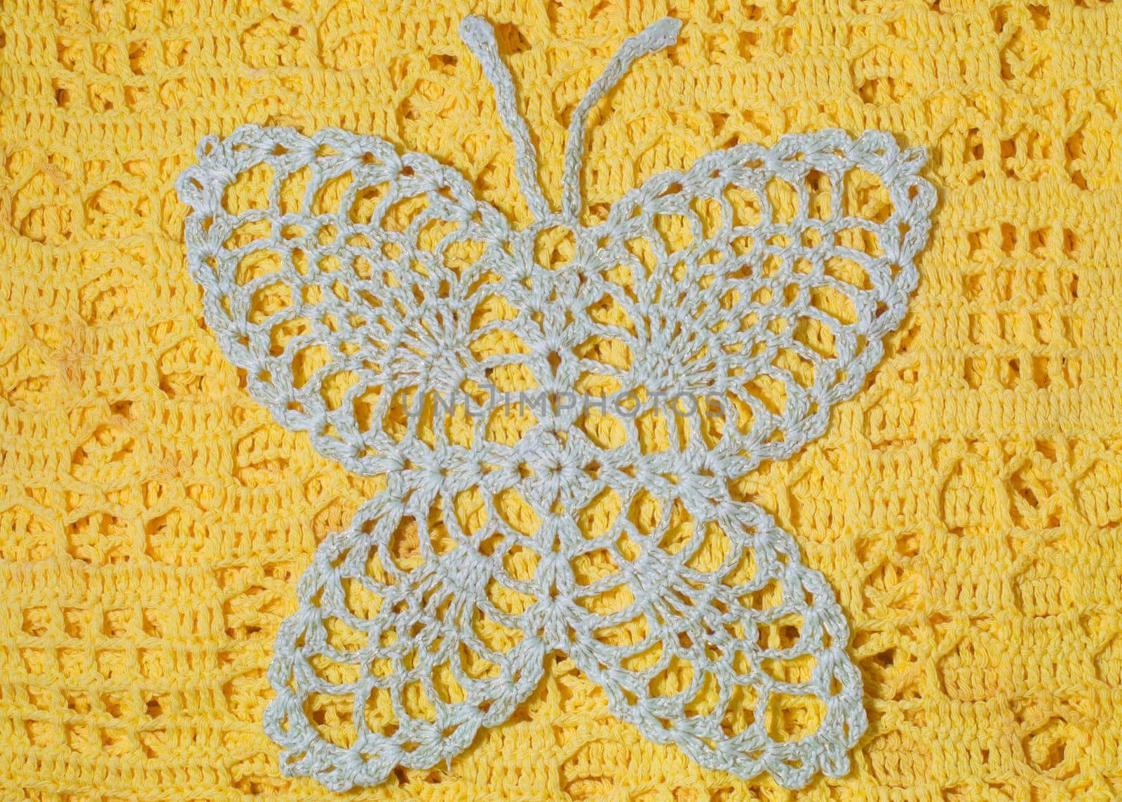 Handmade knitting wool texture background closeup needlework