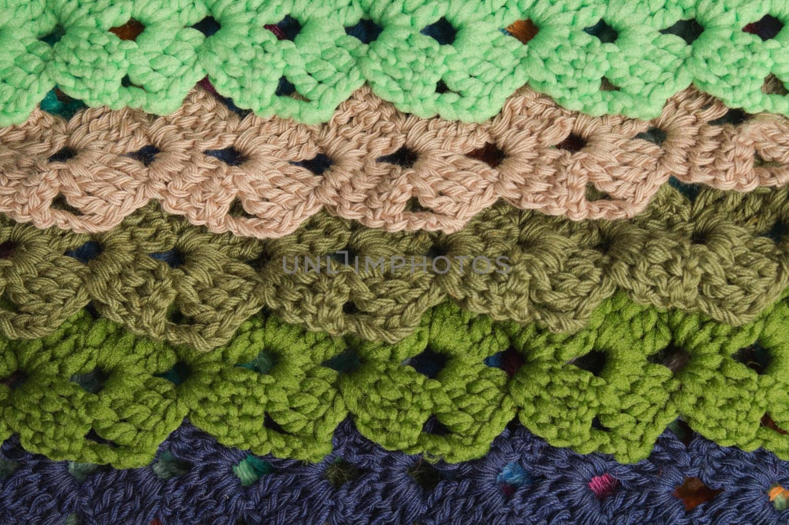 Handmade knitting wool texture background closeup needlework